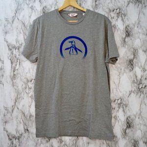 XL Original Penguin Grey T shirt with Blue Gradiant Big Logo